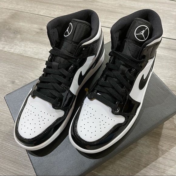 Air Jordan 1 Mid Black/White - Picture 4 of 7